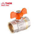 Female*Male thread 1/2" nickel plated brass ball valve